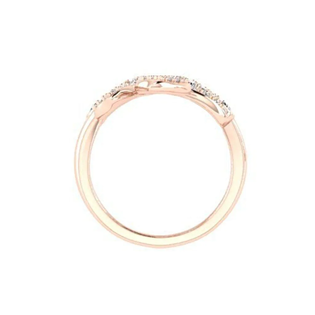 1.0 carat Diamond Leaf Ring 18K Rose Gold