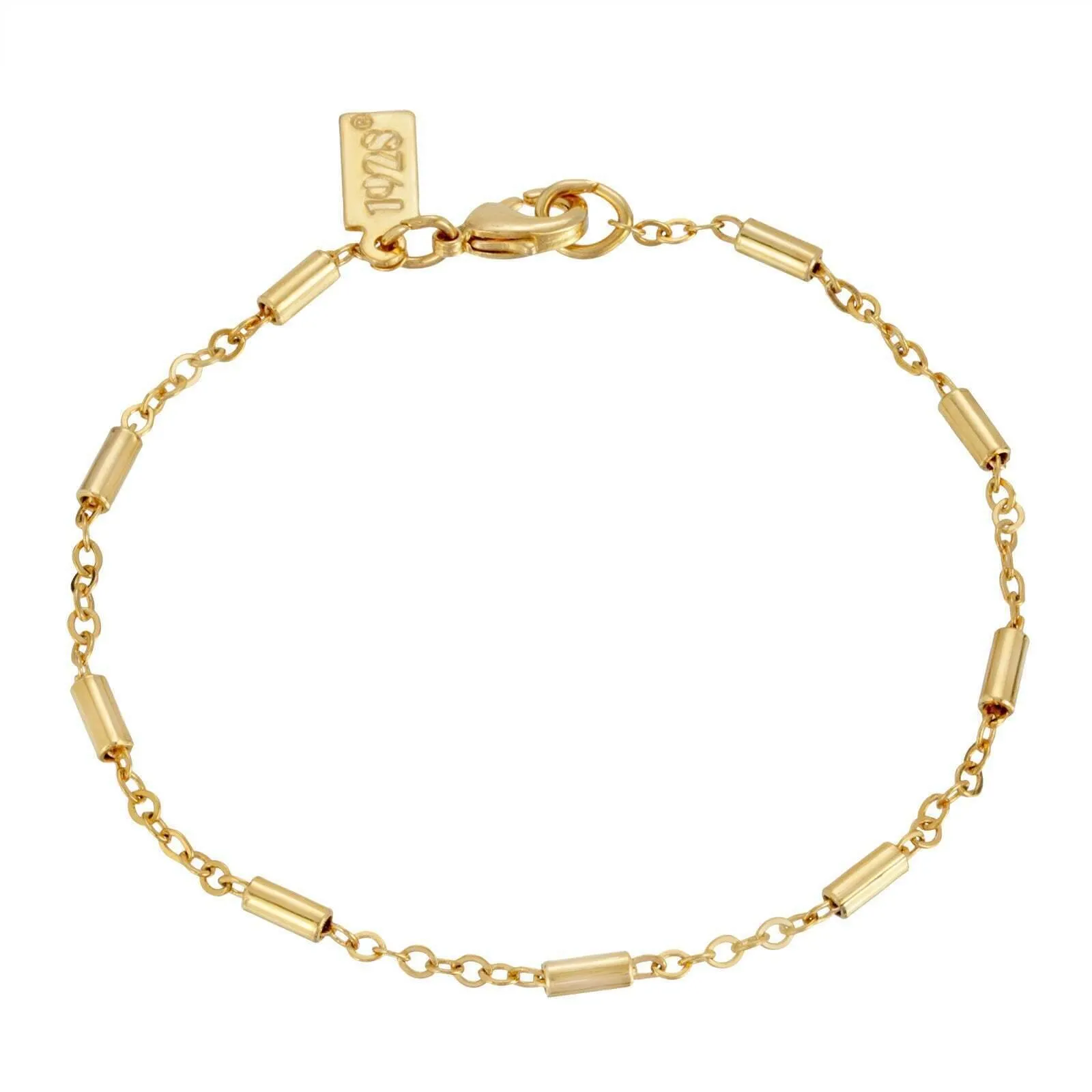 1928 Jewelry Classic Tube And Chain Bracelet 7 Inch