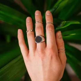 5 Piece Silver Minimalist Stacking Boho Silver Dainty Ring Set