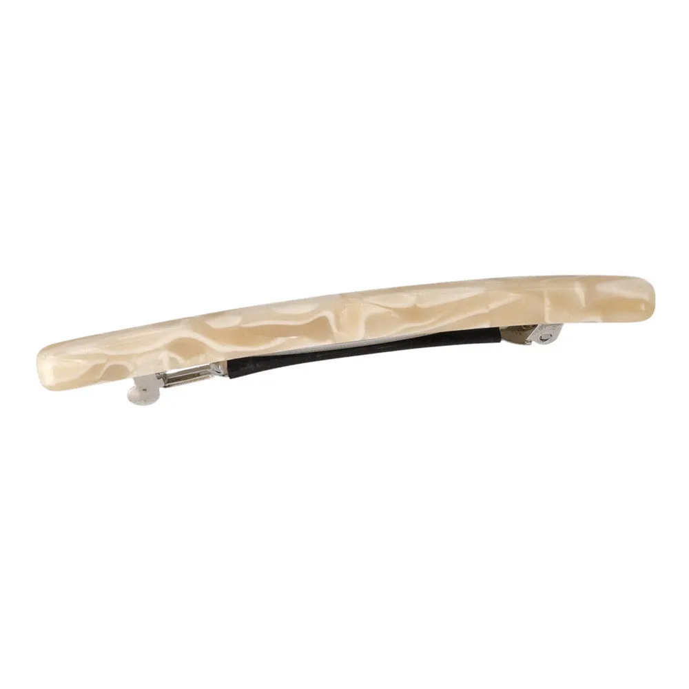 Acetate Marble Slim Bar Barrette