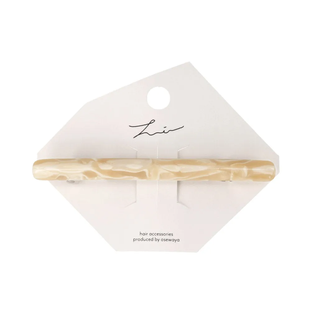 Acetate Marble Slim Bar Barrette