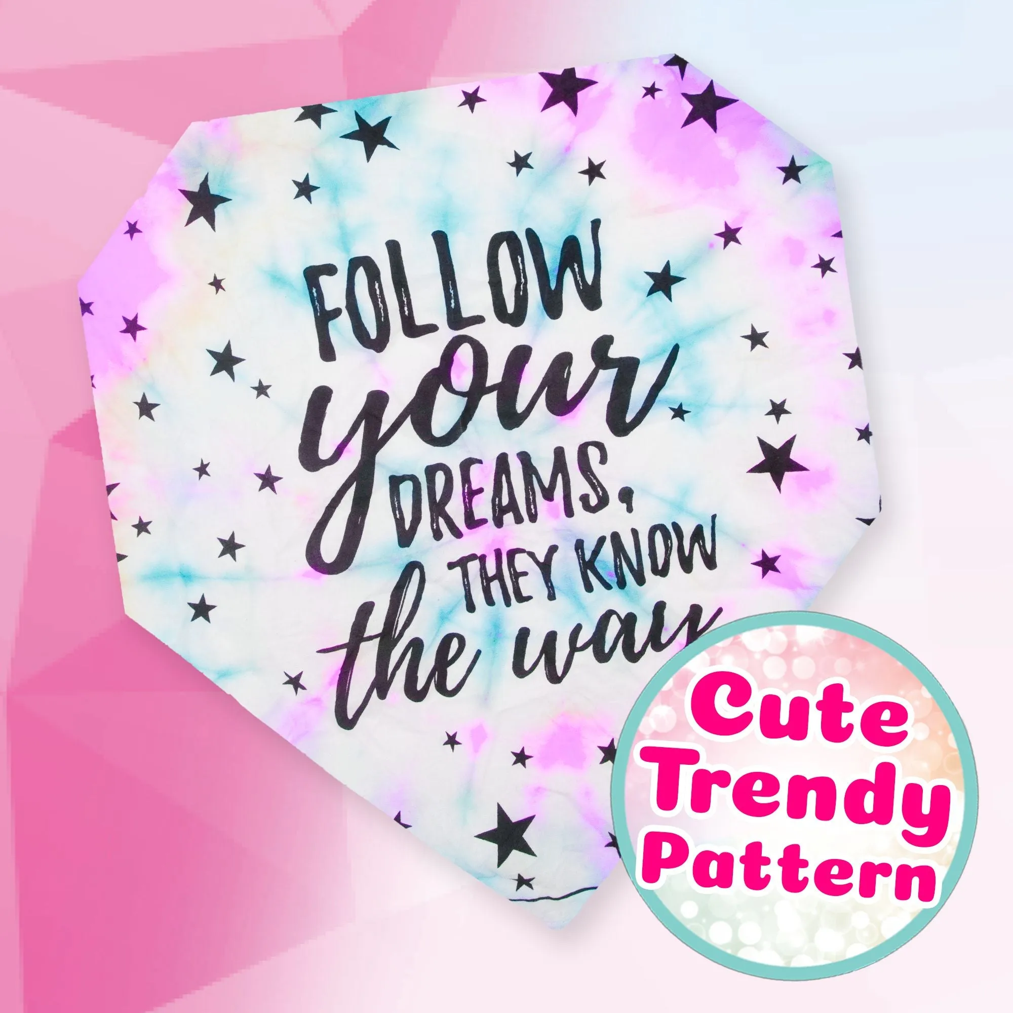 ACTIVITY KINGS ILY - DIY Tie-Dye Bandana Kit - Inspirational Quote "Follow Your Dreams" DIY Tie Dye Kit