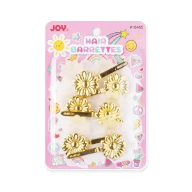 ANNIE JOY #16465 Hair Barrettes Daisy 12ct [ASSORTED GOLD]