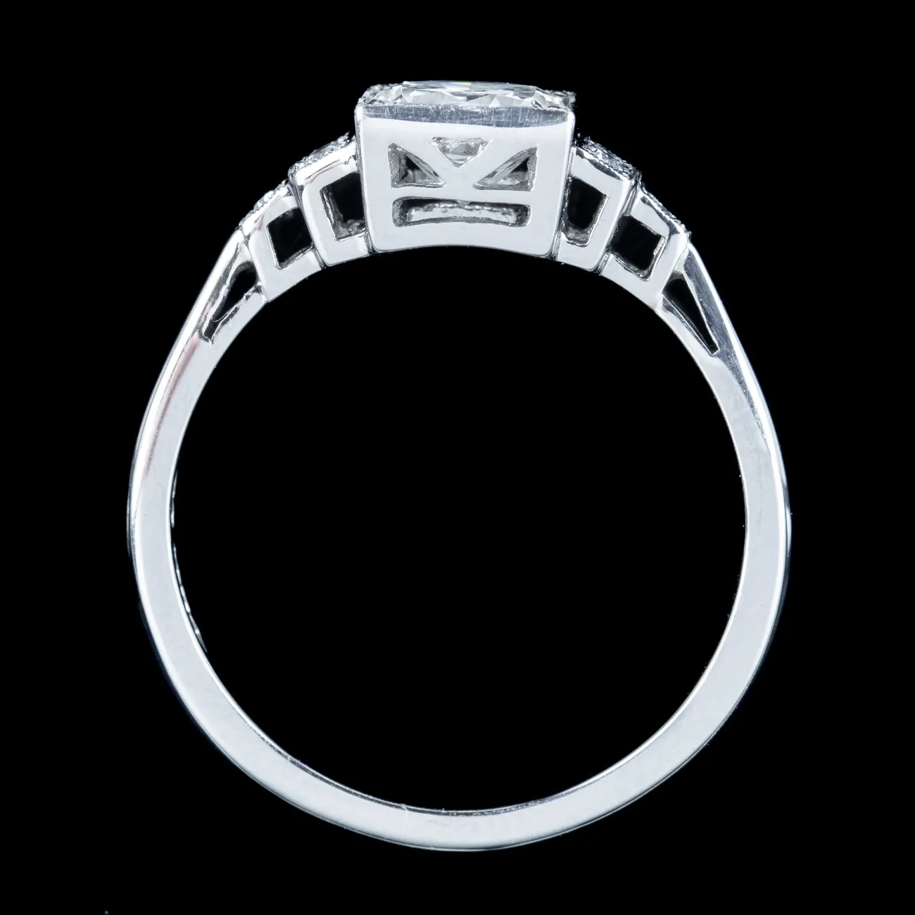 Art Deco Style Diamond Ring 0.85ct Diamond