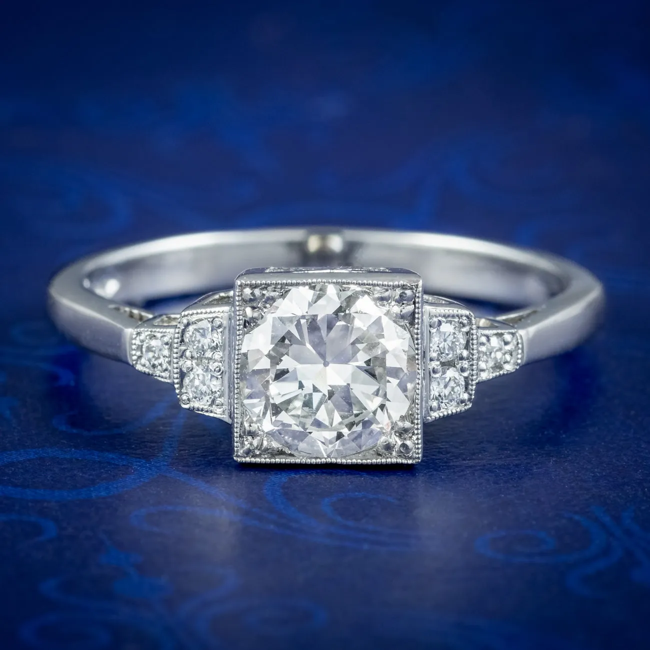 Art Deco Style Diamond Ring 0.85ct Diamond