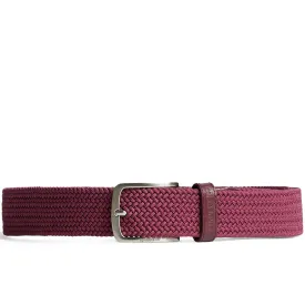 Bernhard Braided Elastic Belt Cabernet - AW24