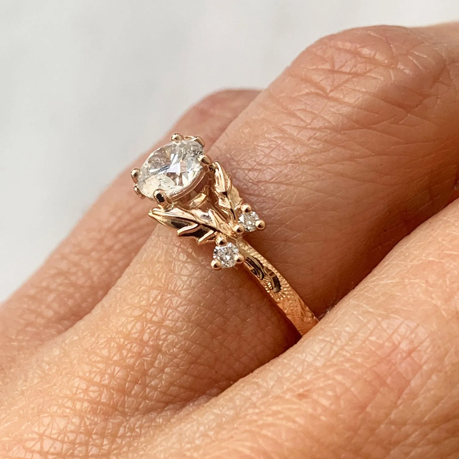 Bespoke Alex Oak Tree Diamond Engagement Ring