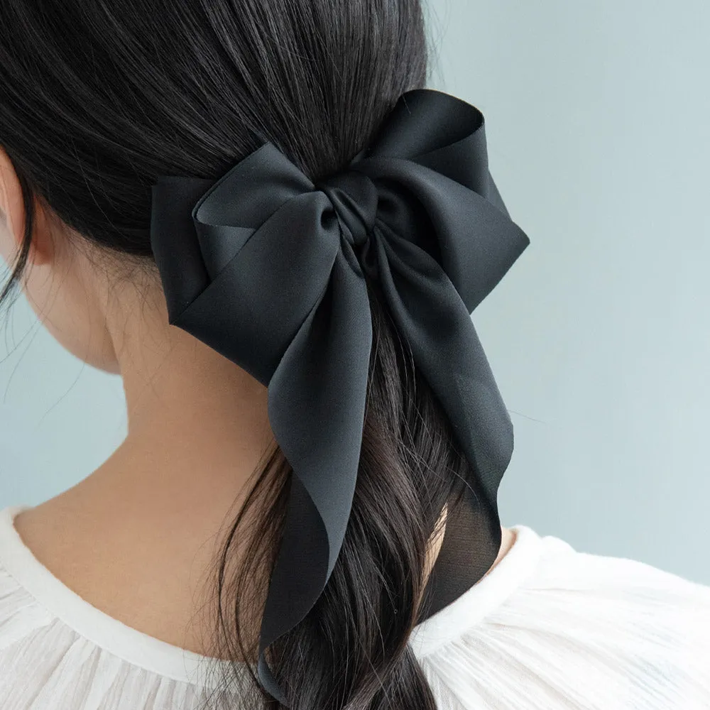 Big Fluffy Bow Hair Barrette