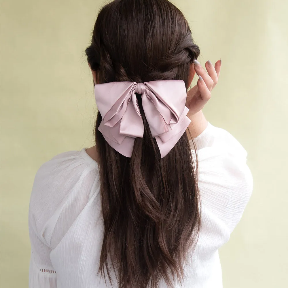 Big Layered Bow Hair Barrette