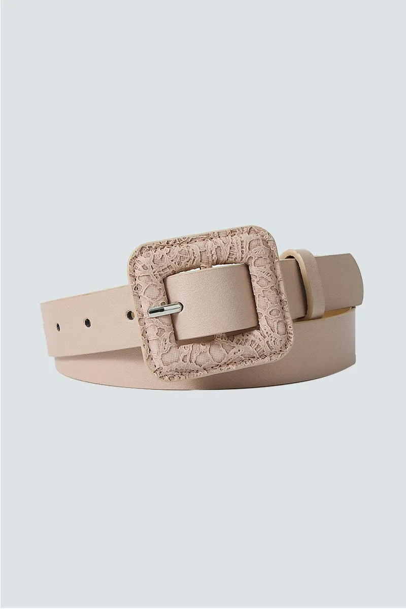 BIG SQUARE BUCKLE SLIM BELT