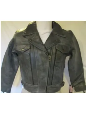 Black Motorcycle Leather Jacket For Women