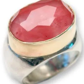 Bluenoemi Gold Ring Design Jewelry Israel Rings for Women silver gold cherry quartz