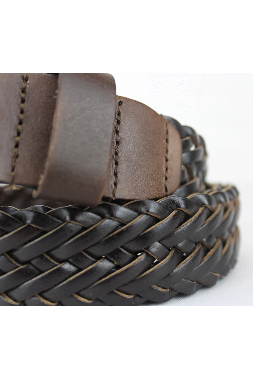 BOSSINI Brown Woven Belt