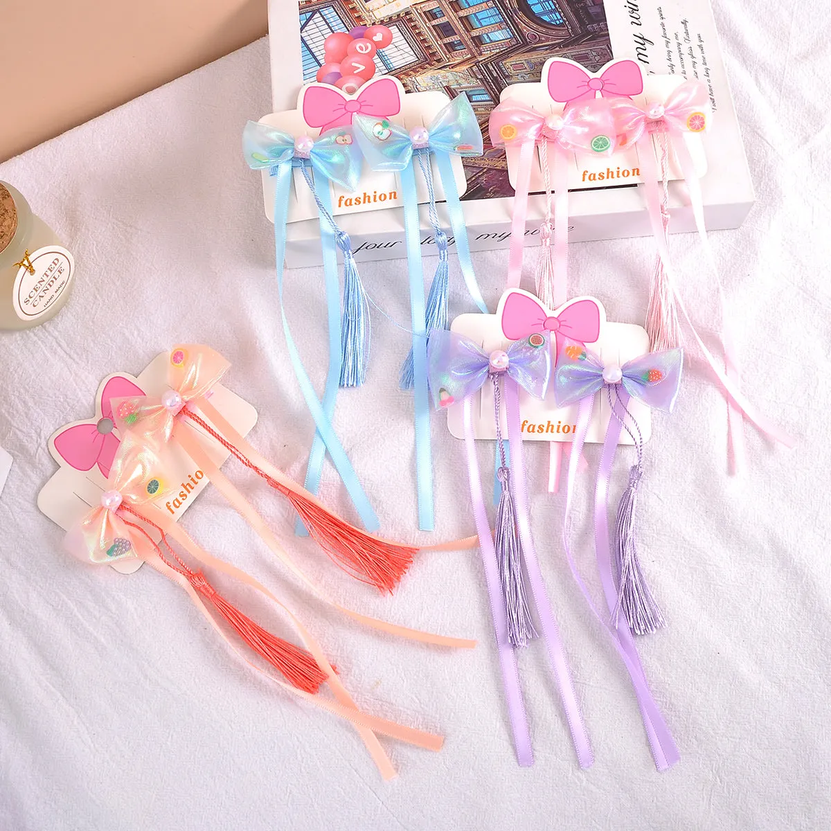 Bow  Shape Ribbon Hair Clip.