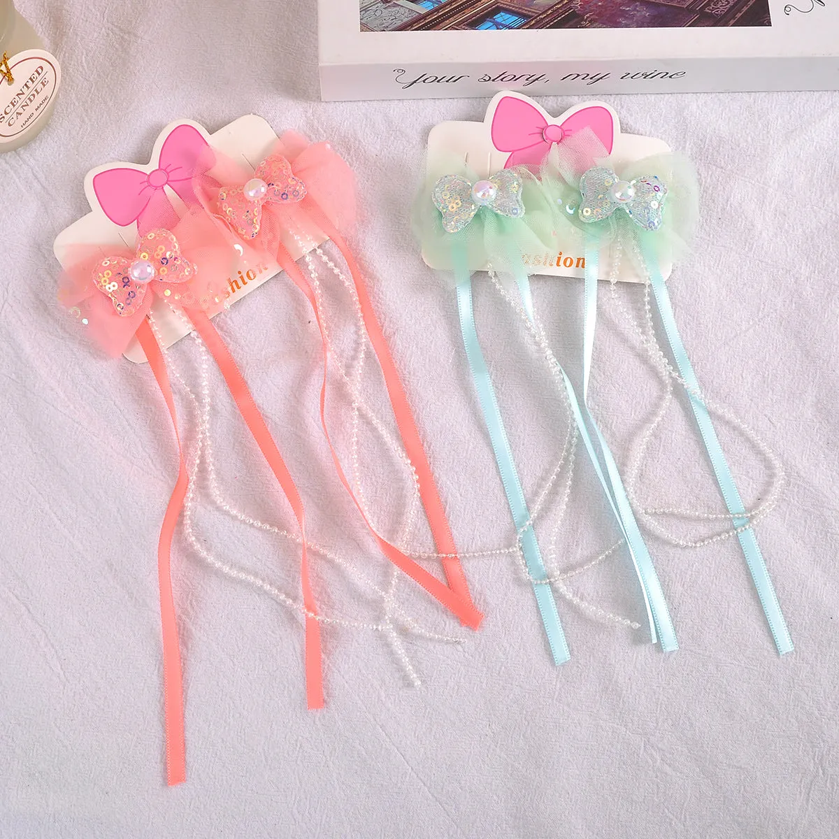 Bow  Shape Ribbon Hair Clip.