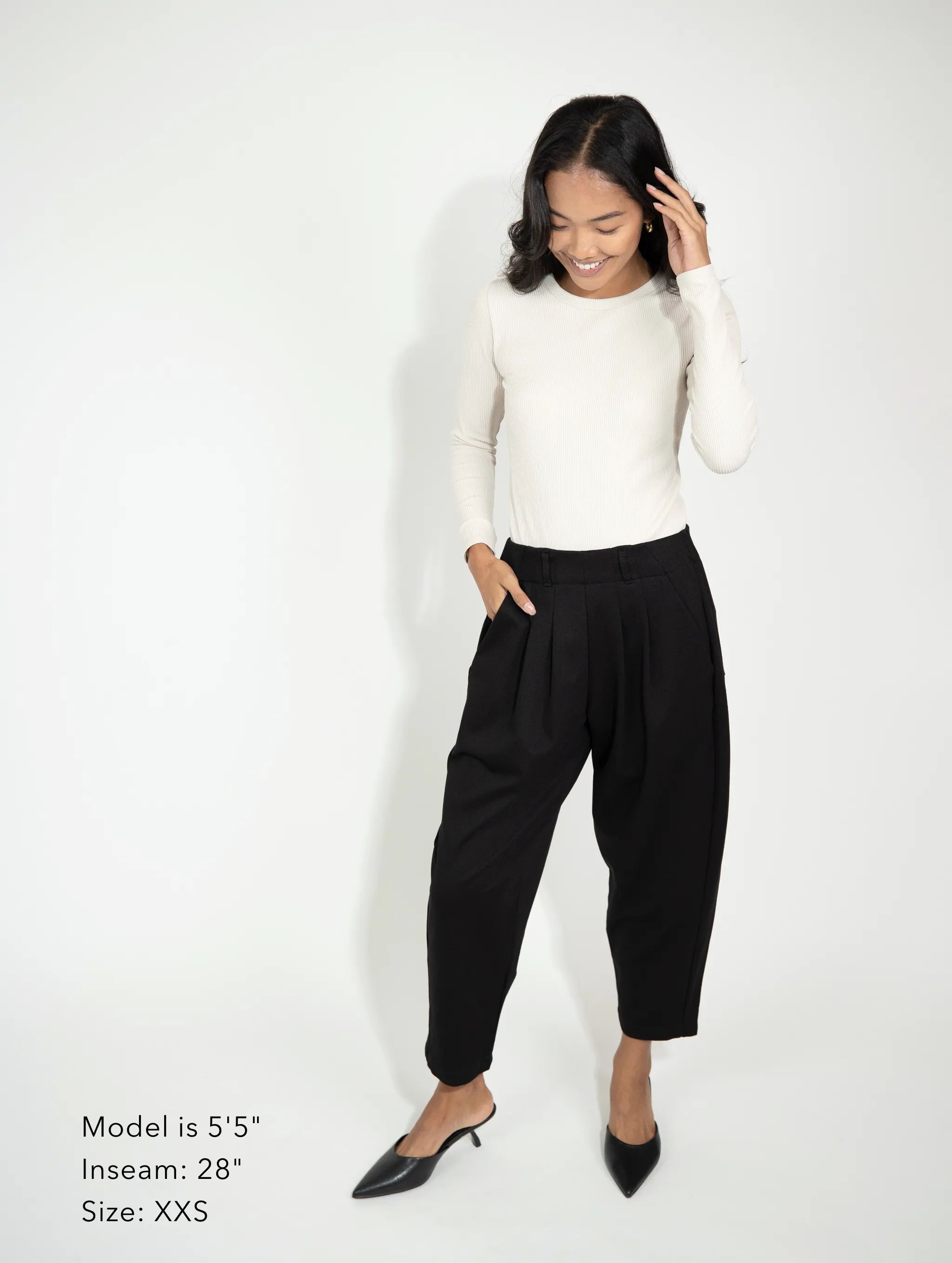 Bowery Pull On Balloon Pant - Black