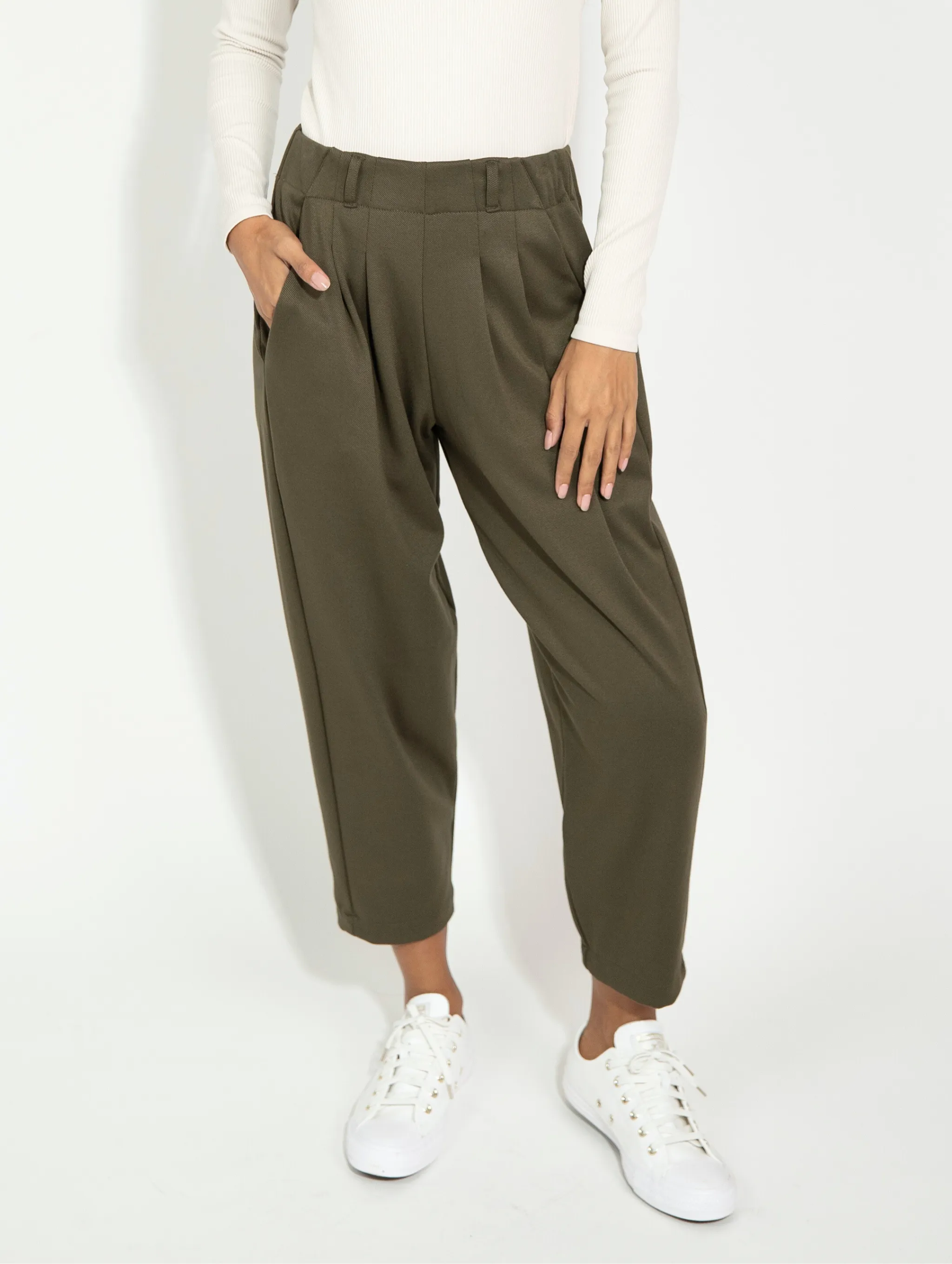 Bowery Pull On Balloon Pant - Olive