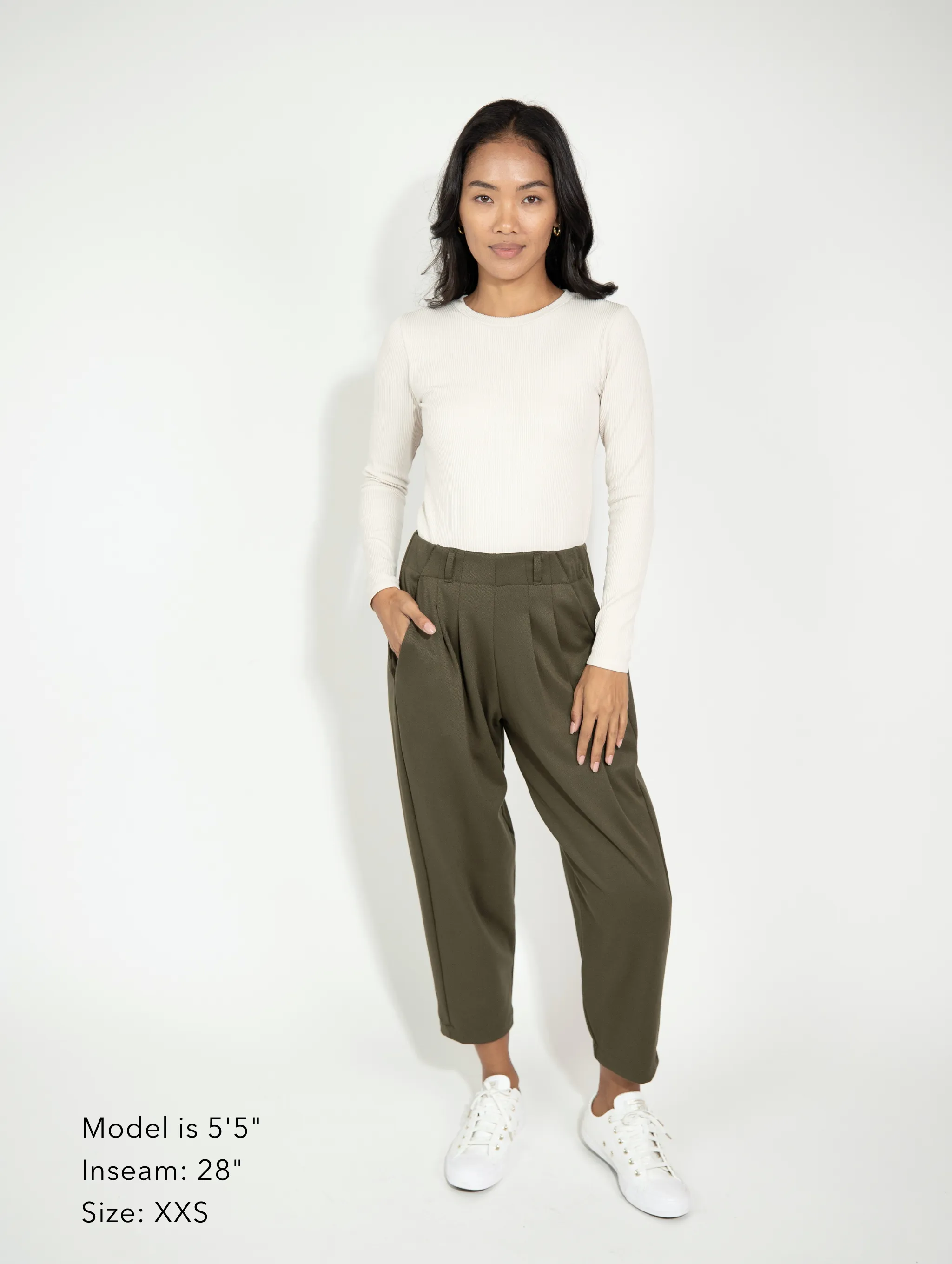 Bowery Pull On Balloon Pant - Olive