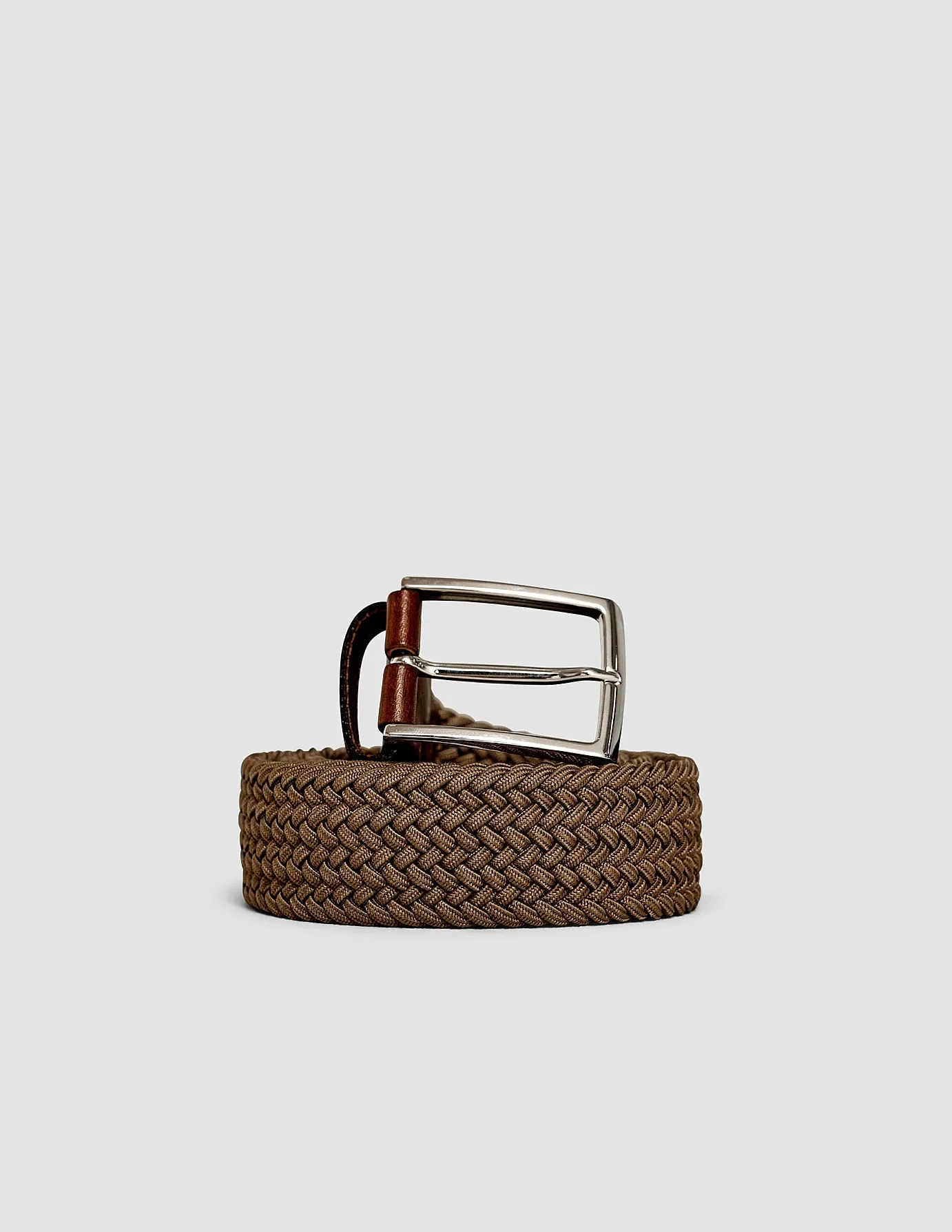 Braided Elastic Belt Khaki