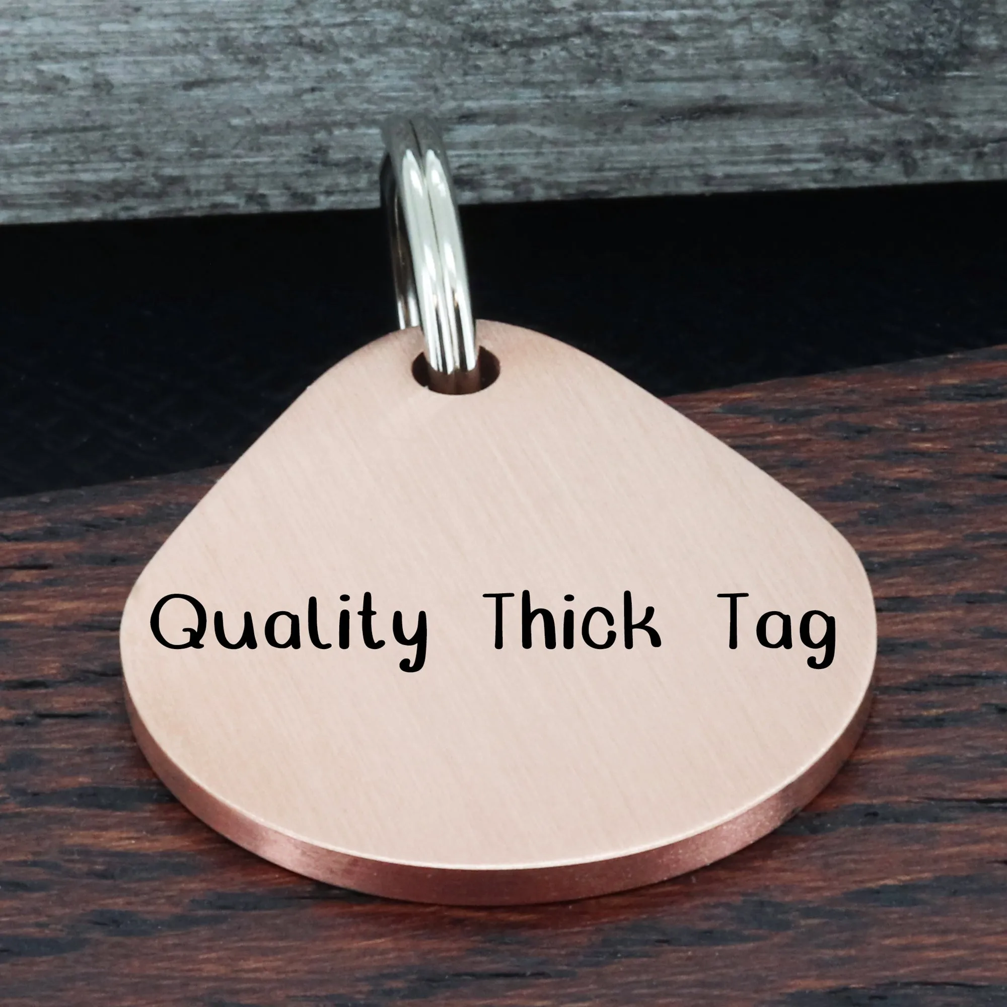 Brushed Teardrop Shape Dog Tag