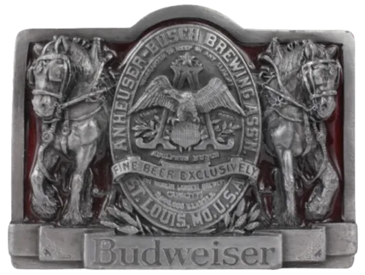 Budweiser Shires Anheuser-Busch Brewing Ass' N Belt Buckle