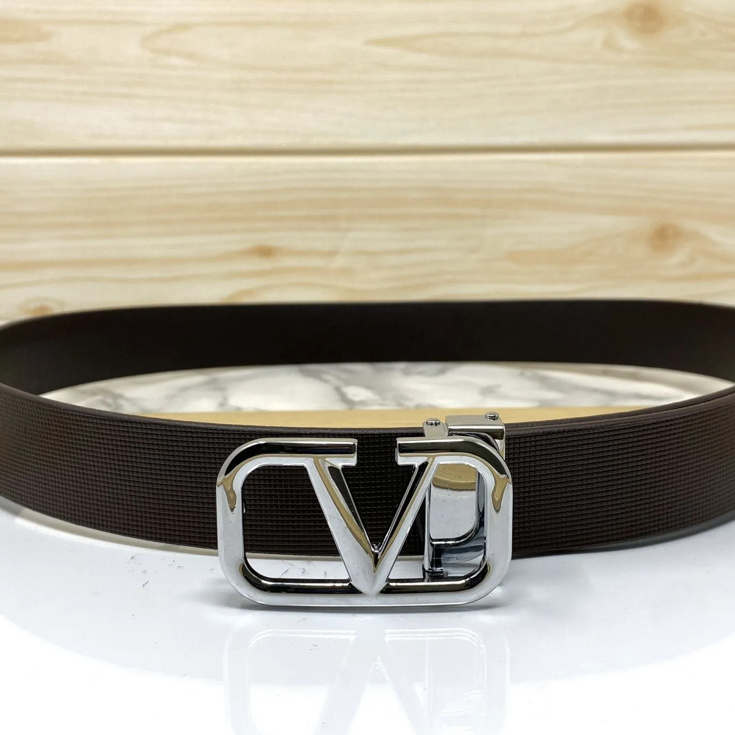 Casual V-Pattern Leather Strap Belt-JonasParamount