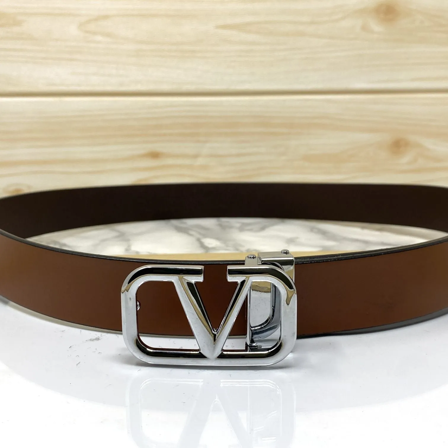 Casual V-Pattern Leather Strap Belt-JonasParamount