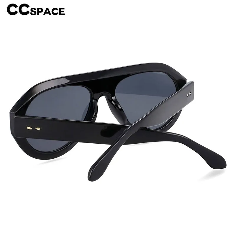 CCspace Women's Full Rim Oversized Square Oval Resin Frame Sunglasses 54235