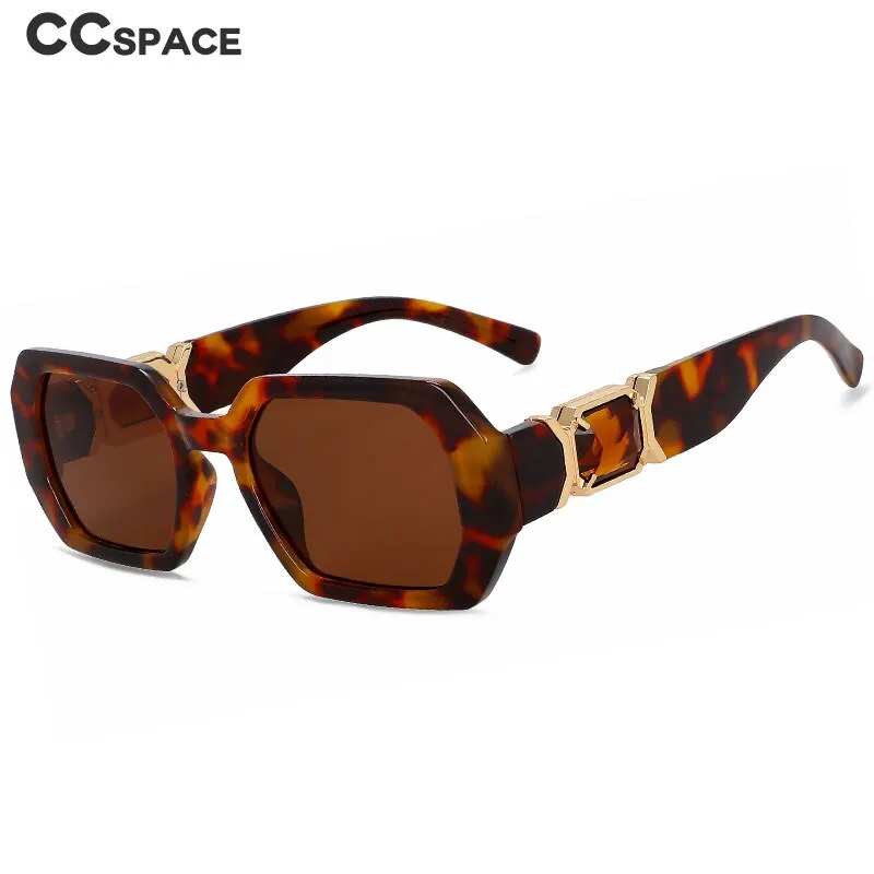 CCspace Women's Full Rim Oversized Square Resin UV400 Sunglasses 56207