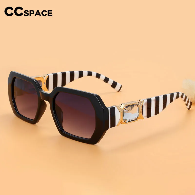 CCspace Women's Full Rim Oversized Square Resin UV400 Sunglasses 56207