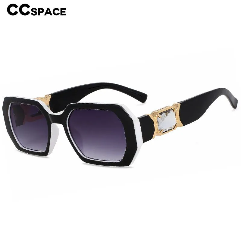 CCspace Women's Full Rim Oversized Square Resin UV400 Sunglasses 56207