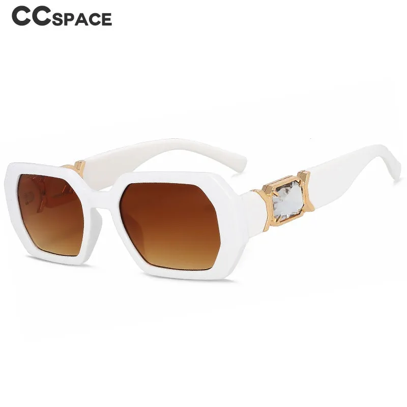 CCspace Women's Full Rim Oversized Square Resin UV400 Sunglasses 56207