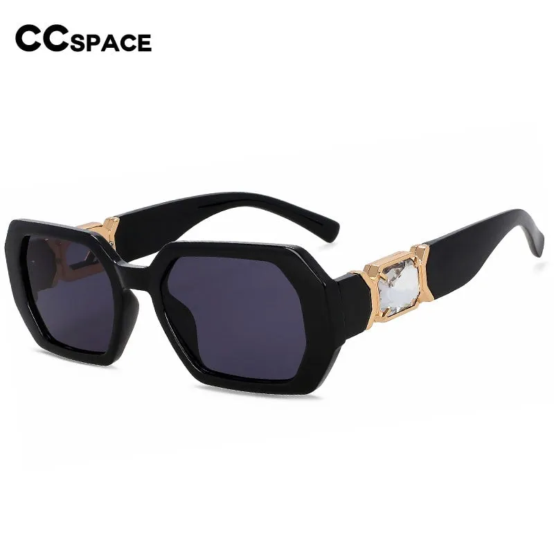 CCspace Women's Full Rim Oversized Square Resin UV400 Sunglasses 56207