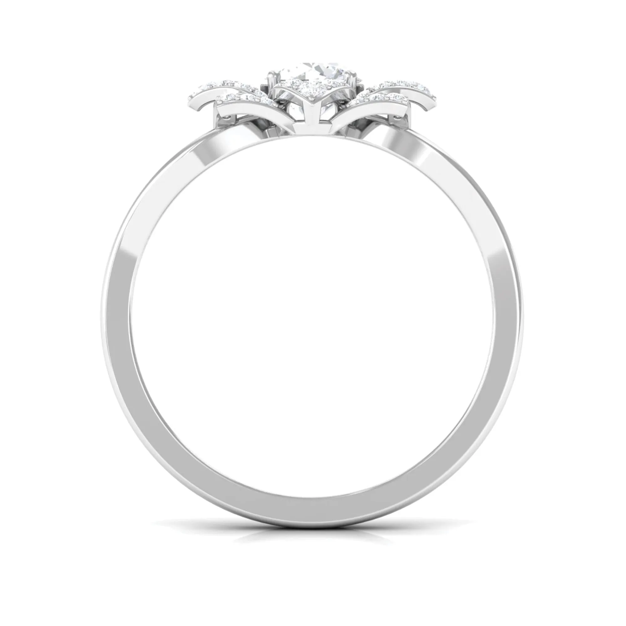 Certified Moissanite Floral Cocktail Ring