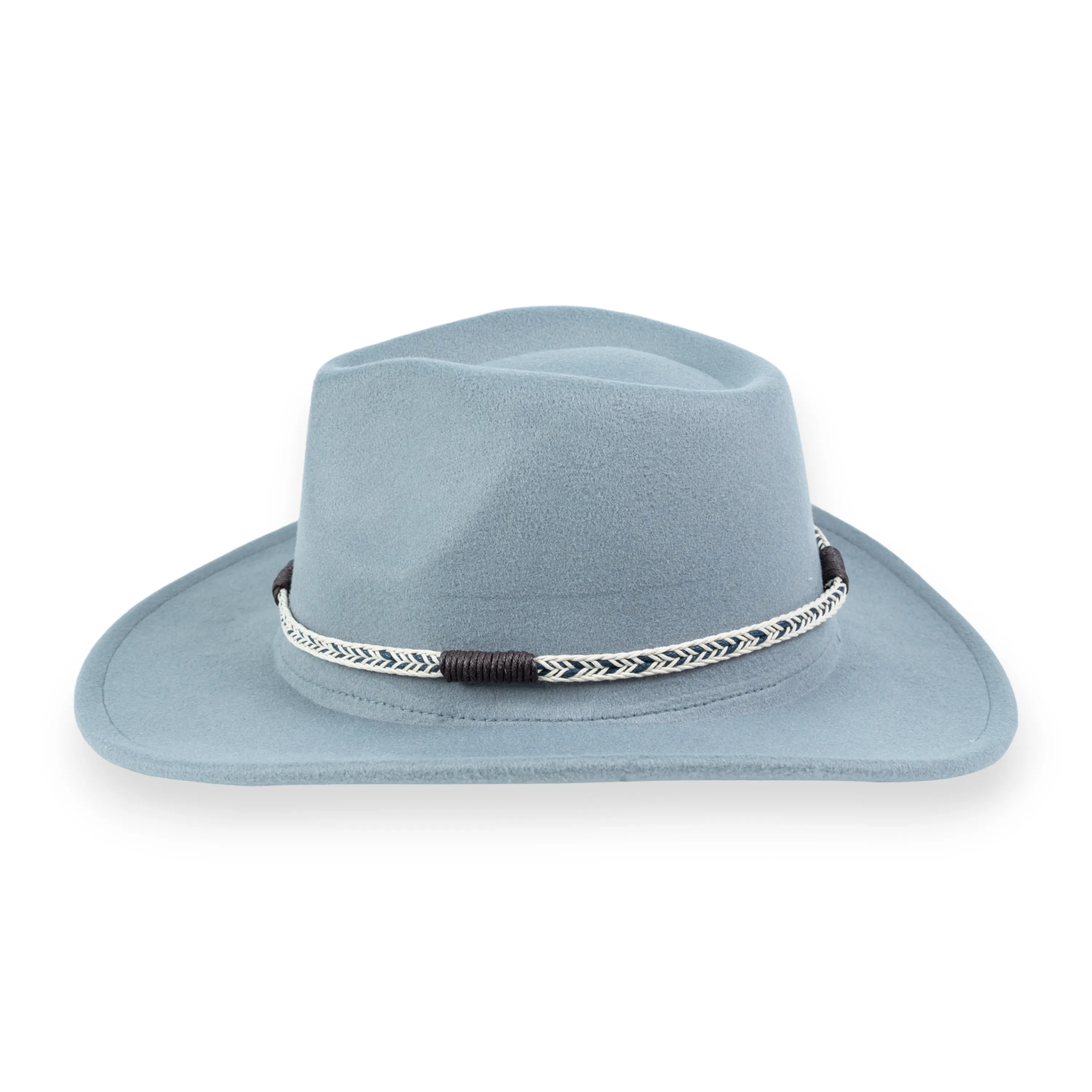 Chokore Cowboy Hat with Braided Thread Belt (Light Gray)