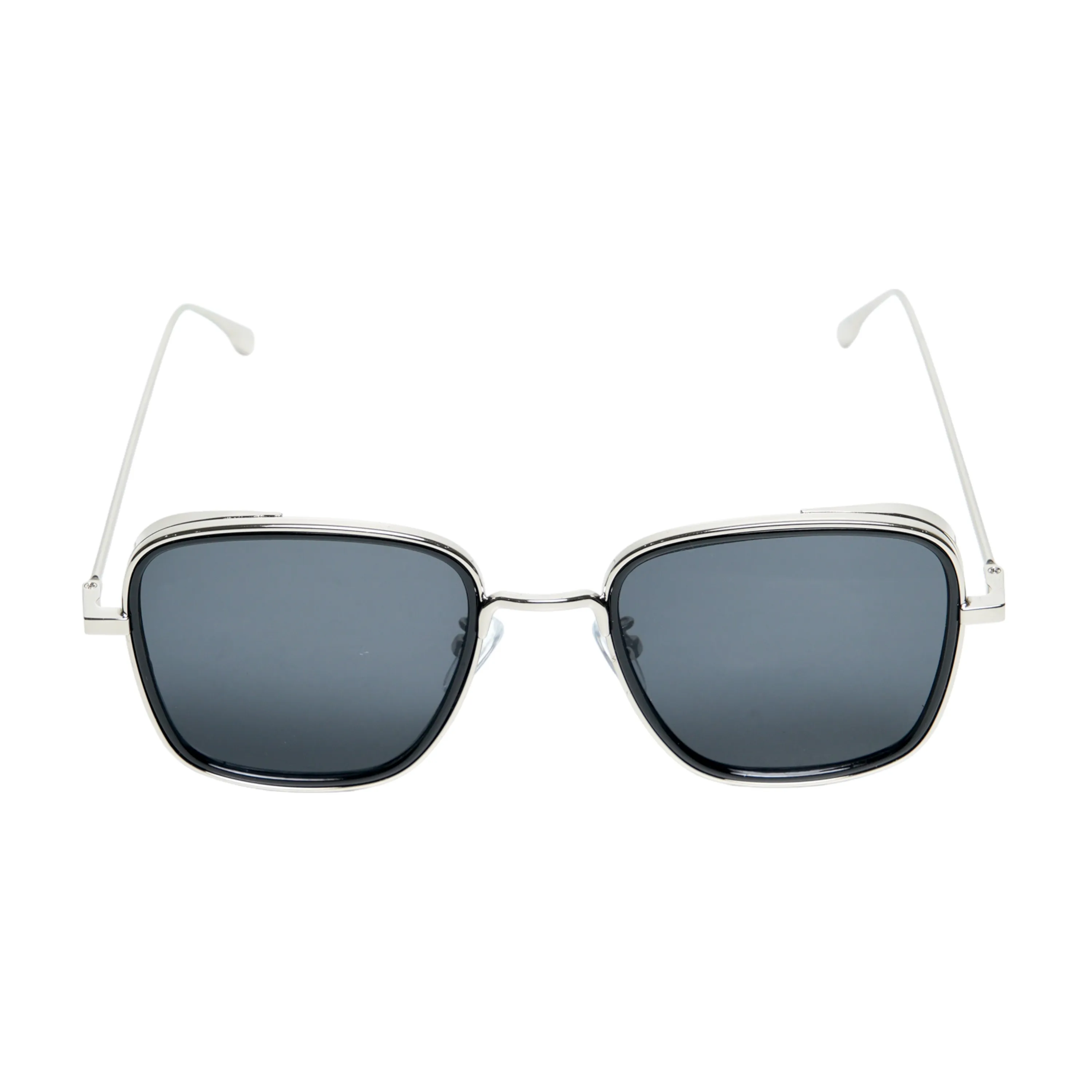 Chokore Iconic Wayfarer Sunglasses (Black & Silver)