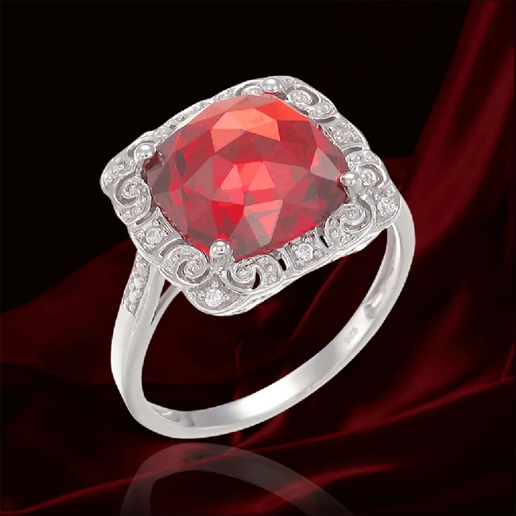 Classically Styled Passion Red Ring