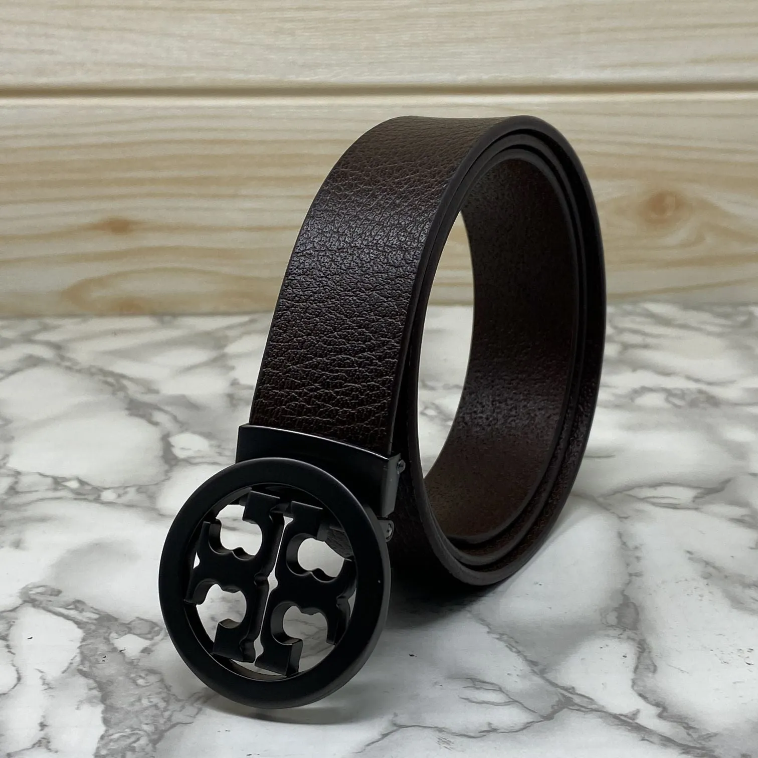 Classy Round Formal Leather Strap Belt-JonasParamount