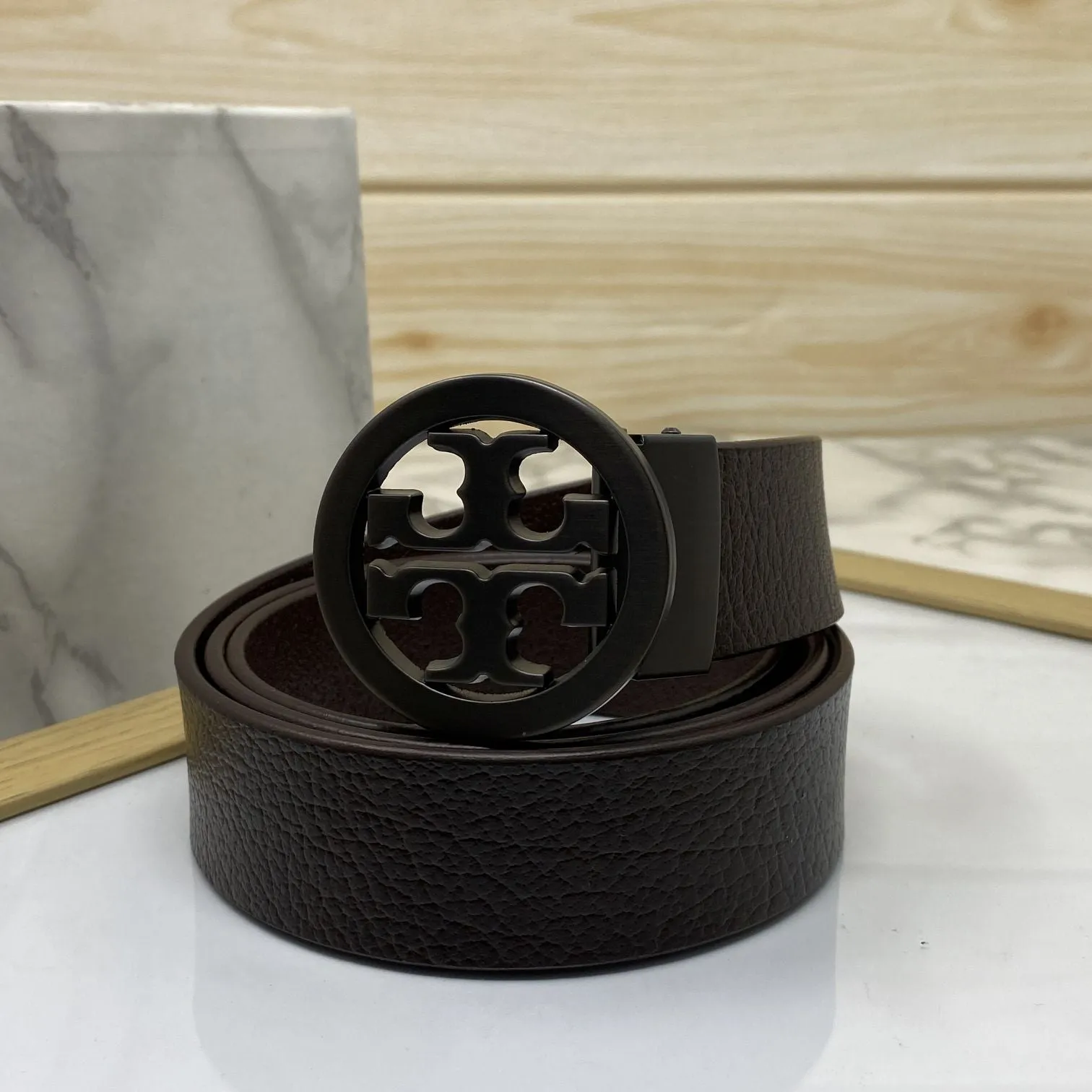 Classy Round Formal Leather Strap Belt-JonasParamount