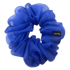 Cobalt Blue Organza Scrunchie