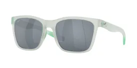 Costa Dela Mar Womens Panga 257 Matte Seafoam Crystal Frame - Gray Silver Mirror 580 Plastic Lens - Non-Polarized Sunglasses