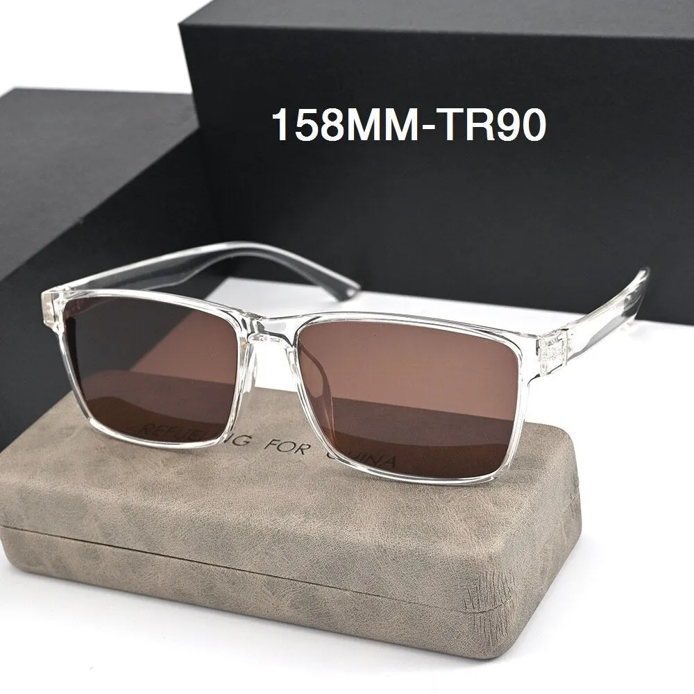 Cubojue Unisex Full Rim Oversized Square Tr 90 Titanium Polarized Sunglasses 2257