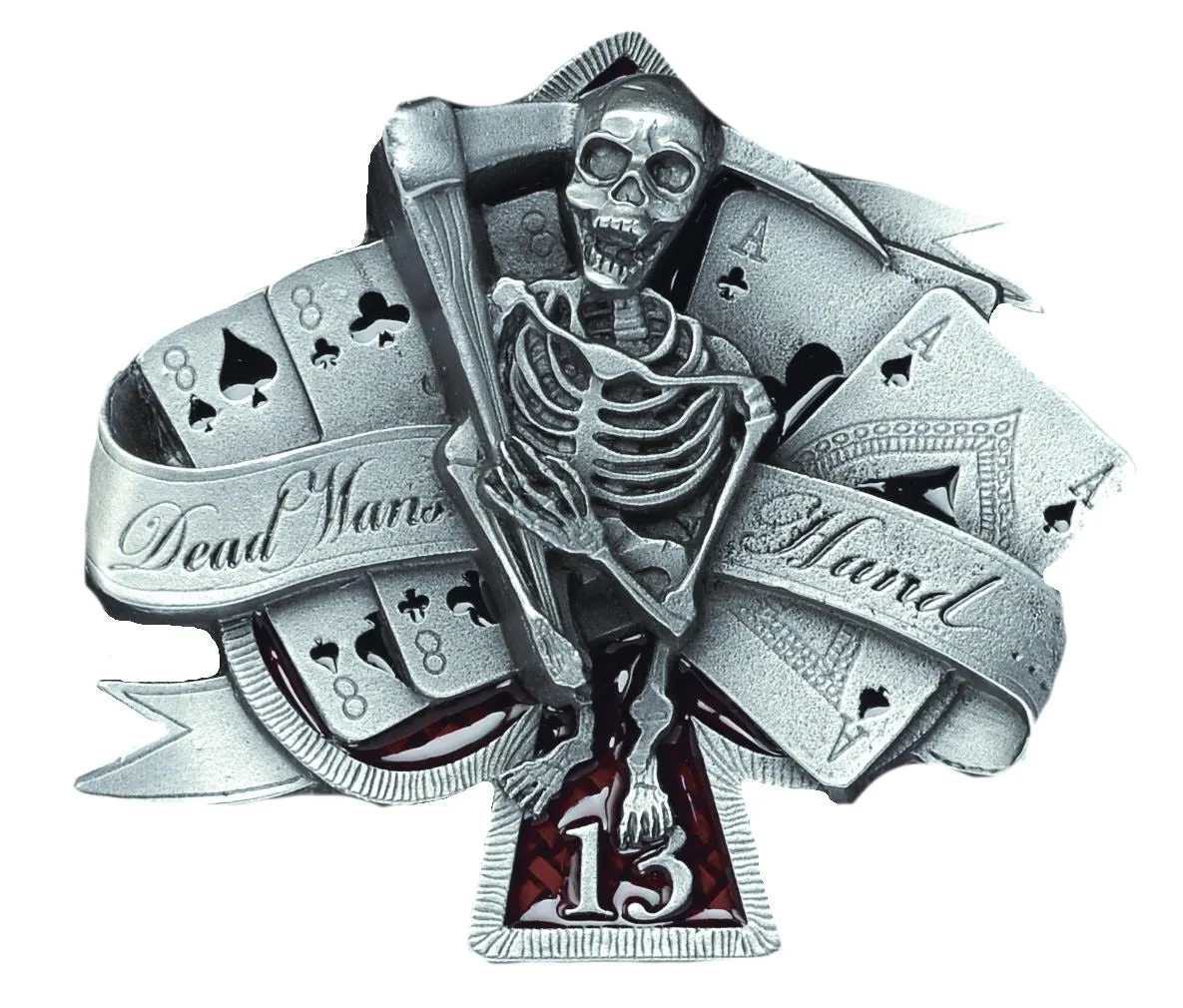 Dead Man's Hand Belt Buckle