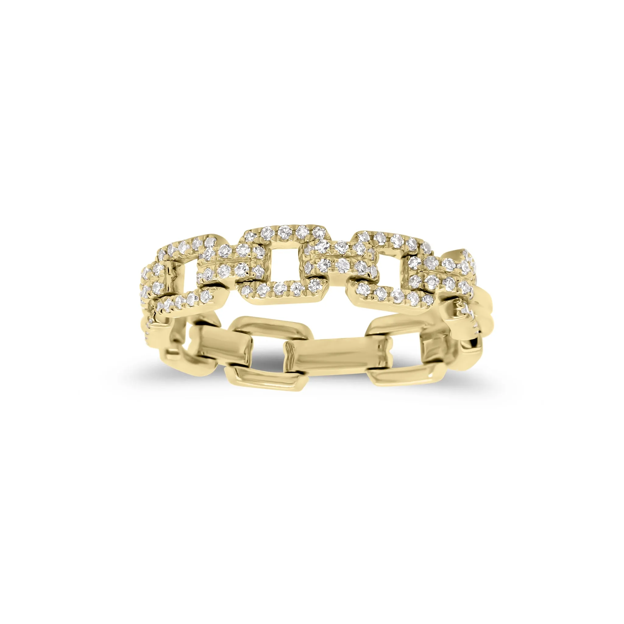 Diamond Square Flexible Chain Ring