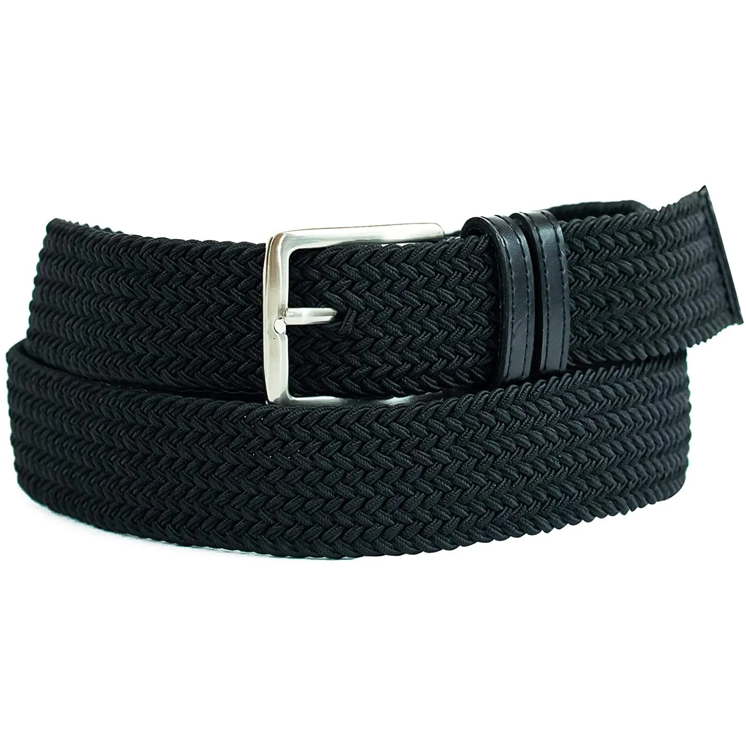 Dockers Men's Leather Braided Casual and Dress Belt | Color Black