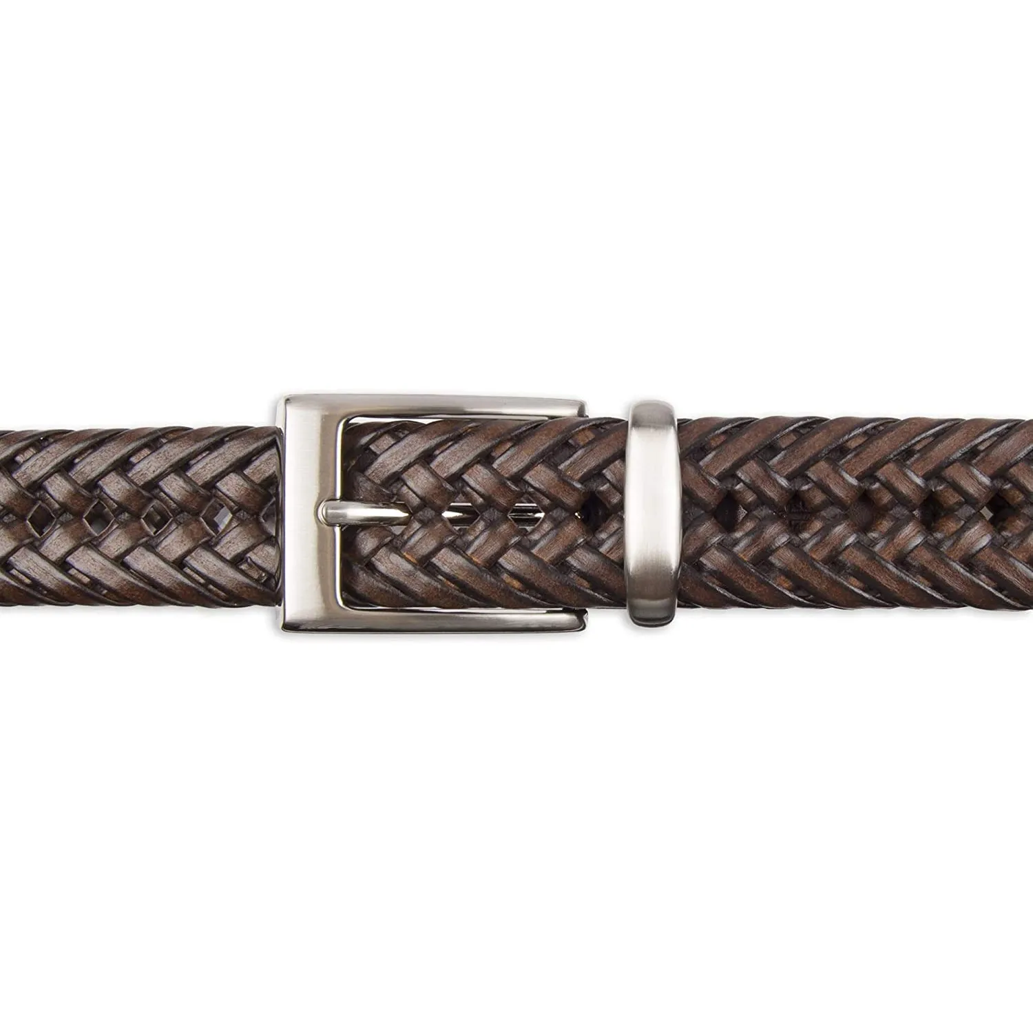 Dockers Men's Leather Braided Casual and Dress Belt | Color Tan Lace