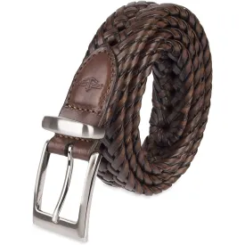 Dockers Men's Leather Braided Casual and Dress Belt | Color Tan Lace