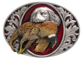 Dog Pheasant Belt Buckle