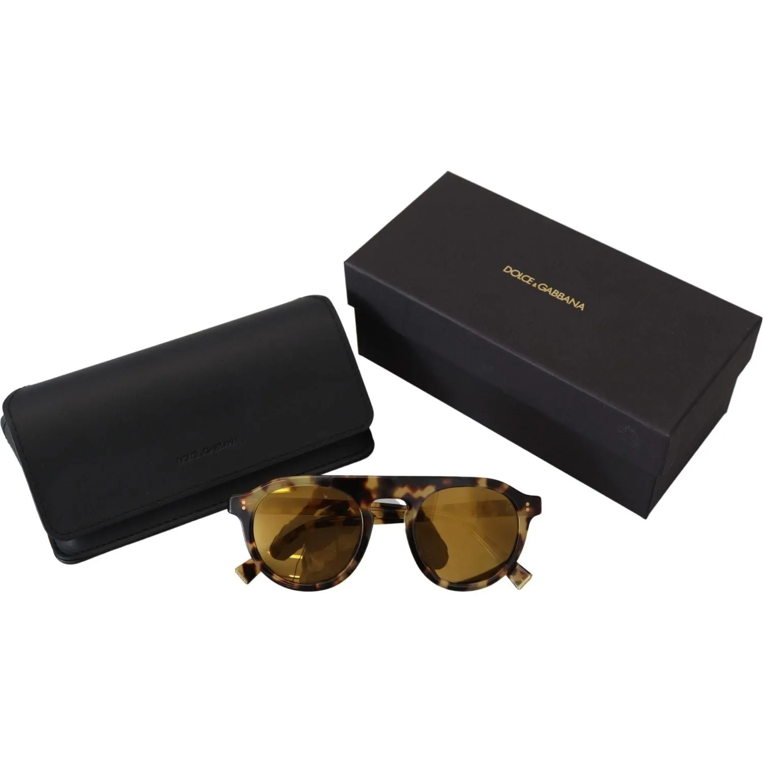 Dolce & Gabbana Chic Tortoiseshell Acetate Sunglasses