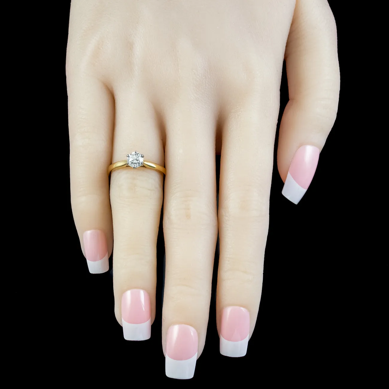 Edwardian Style Diamond Solitaire Ring 0.65ct Diamond